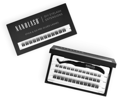 pestanas en racimo con pre adhesivo nanolash