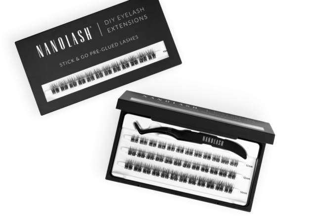 pestanas en racimo con pre adhesivo nanolash